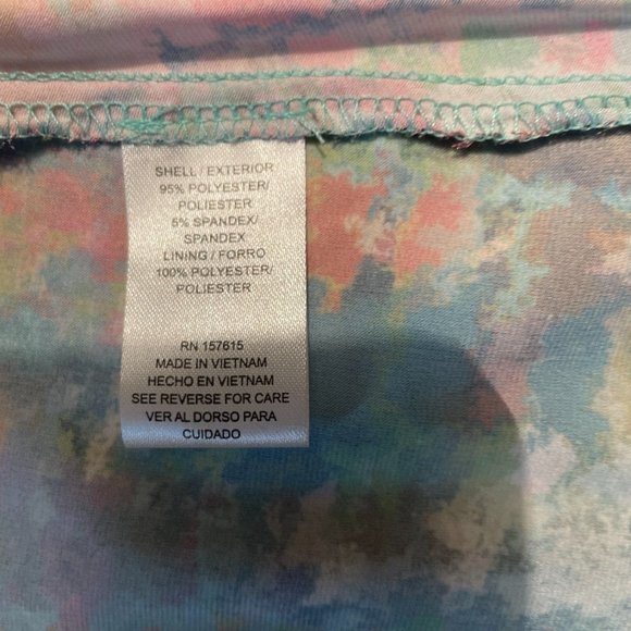 Nicole Miller NWT 1X Watercolor Abstract Print Satin Charmeuse Slip Maxi Dress - Picture 15 of 16